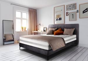 Boxspring Plata Antraciet - 180 x 200cm - Tweepersoonsmatras H2/H3 - Platweefsel