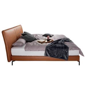 Boxspringbett Plata Cognac - 160 x 200cm - Doppelmatratze H2/H3 - Microfaser