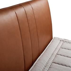 Boxspringbett Plata Cognac - 160 x 200cm - Doppelmatratze H2/H3 - Microfaser