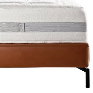 Boxspringbett Plata Cognac - 160 x 200cm - Doppelmatratze H2/H3 - Microfaser