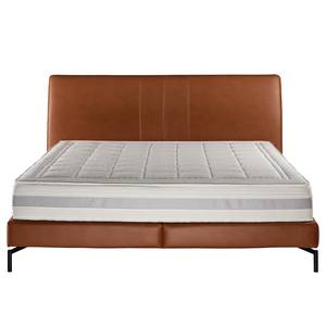 Lit boxspring Plata Cognac - 160 x 200cm - D4 ferme - Microfibre