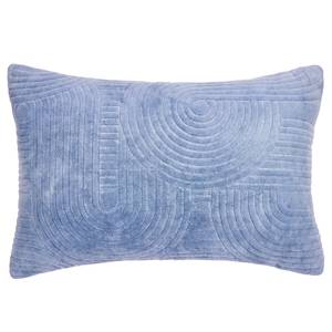 Coussin ROLLER COASTER Coton - Bleu pastel