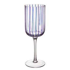Weinglas-Set CHEERFUL 4er-Set gestreift Glas - Blau