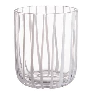 Trinkglas-Set CHEERFUL 4er-Set gestreift Glas - Weiß