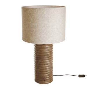 Lampe GROOVED Manguier / Lin / Viscose / Fer - 1 ampoule