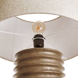 Lampe GROOVED Manguier / Lin / Viscose / Fer - 1 ampoule