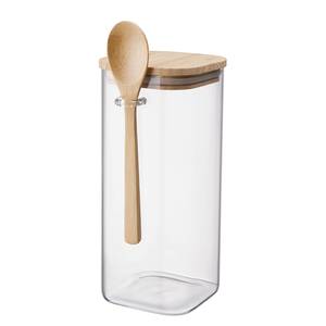 Pot de stockage COMPOSITION Verre borosilicate / Bambou / Silicone - Transparent / Naturel