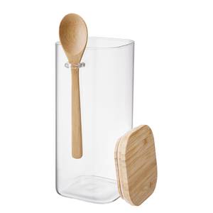 Pot de stockage COMPOSITION Verre borosilicate / Bambou / Silicone - Transparent / Naturel