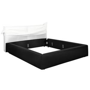 Gestoffeerd bed KINX Bouclé Stof Abby: Antracietkleurig - 140 x 200cm - Zonder matras - Geen opbergruimte - 110cm