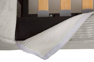 Gestoffeerd bed KINX Corduroy Poppy: Lichtgrijs 2 - 140 x 200cm - Zonder matras - 1 opbergruimte - 150cm