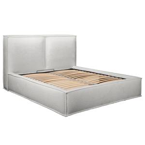 Gestoffeerd bed KINX Bouclé Stof Abby: Lichtgrijs - 160 x 200cm - Zonder matras - 1 opbergruimte - 150cm