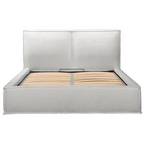 Gestoffeerd bed KINX Bouclé Stof Abby: Lichtgrijs - 160 x 200cm - Zonder matras - 1 opbergruimte - 150cm