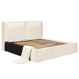 Polsterbett KINX Cordstoff Poppy: Creme - 160 x 200cm - Ohne Matratze - 1 Bettkasten - 150 cm