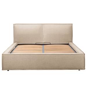 Polsterbett KINX Flachgewebe Drems: Beige - 180 x 200cm - Ohne Matratze - 1 Bettkasten - 110 cm