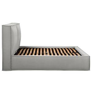 Gestoffeerd bed KINX Platweefsel Desna: Grijs - 180 x 200cm - Zonder matras - 1 opbergruimte - 150cm