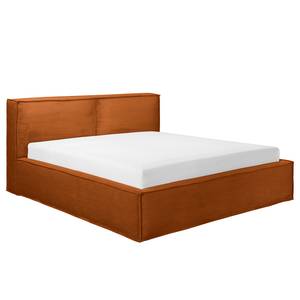 Letto imbottito Kinx Velluto a coste Poppy: ruggine - 140 x 200cm - H2 - 1 contenitore - 110 cm