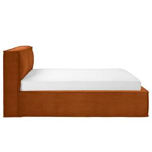 Letto imbottito Kinx Velluto a coste Poppy: ruggine - 140 x 200cm - H2 - 1 contenitore - 110 cm