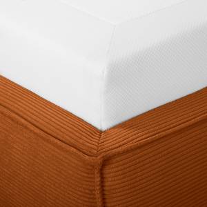 Letto imbottito Kinx Velluto a coste Poppy: ruggine - 140 x 200cm - H2 - 1 contenitore - 110 cm