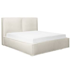 Letto imbottito Kinx Tessuto Bouclé Abby: Bianco polare - 220 x 200cm - H2 - 1 contenitore - 150 cm