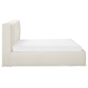 Letto imbottito Kinx Tessuto Bouclé Abby: Bianco polare - 220 x 200cm - H2 - 1 contenitore - 150 cm