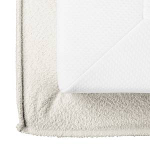 Letto imbottito Kinx Tessuto Bouclé Abby: Bianco polare - 220 x 200cm - H2 - 1 contenitore - 150 cm