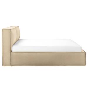 Letto imbottito Kinx Tessuto Desna: sabbia - 160 x 200cm - H3 - 1 contenitore - 110 cm