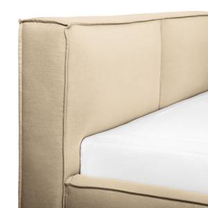 Letto imbottito Kinx Tessuto Desna: sabbia - 160 x 200cm - H3 - 1 contenitore - 110 cm