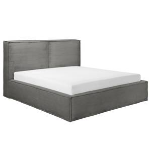 Gestoffeerd bed KINX Corduroy Poppy: Grafietkleurig - 160 x 200cm - H3 medium - 1 opbergruimte - 150cm