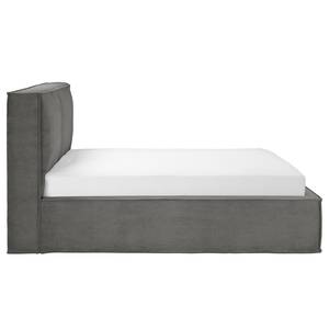 Gestoffeerd bed KINX Corduroy Poppy: Grafietkleurig - 160 x 200cm - H3 medium - 1 opbergruimte - 150cm