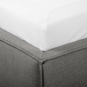 Gestoffeerd bed KINX Platweefsel Drems: Grijs - 180 x 200cm - H3 medium - 1 opbergruimte - 110cm