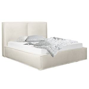 Gestoffeerd bed KINX Bouclé Stof Abby: Polair wit - 180 x 200cm - H3 medium - 1 opbergruimte - 150cm