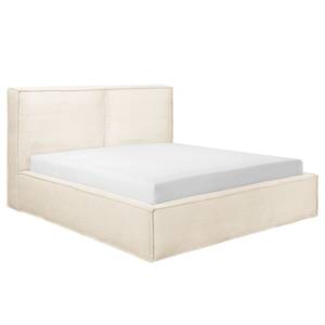 Letto imbottito Kinx Velluto a coste Poppy: crema - 200 x 200cm - H3 - 1 contenitore - 150 cm