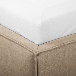 Gestoffeerd bed KINX Platweefsel Drems: Beige - 220 x 200cm - H3 medium - 1 opbergruimte - 150cm