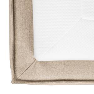 Gestoffeerd bed KINX Platweefsel Drems: Beige - 220 x 200cm - H3 medium - 1 opbergruimte - 150cm