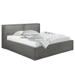 Gestoffeerd bed KINX Corduroy Poppy: Grafietkleurig - 140 x 200cm - H4 hard - 1 opbergruimte - 110cm