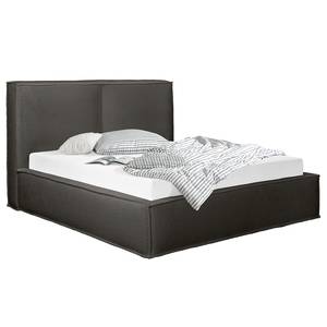 Gestoffeerd bed KINX Bouclé Stof Abby: Antracietkleurig - 160 x 200cm - H4 hard - 1 opbergruimte - 150cm