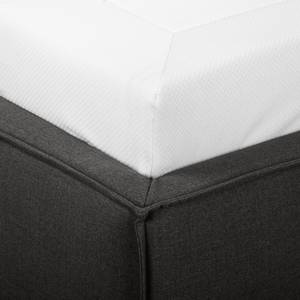 Gestoffeerd bed KINX Platweefsel Drems: Antracietkleurig - 180 x 200cm - H4 hard - 1 opbergruimte - 110cm