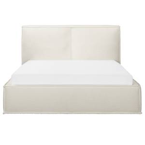 Letto imbottito Kinx Tessuto Bouclé Abby: Bianco polare - 180 x 200cm - H4 - 1 contenitore - 150 cm