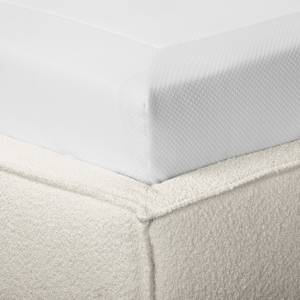 Letto imbottito Kinx Tessuto Bouclé Abby: Bianco polare - 180 x 200cm - H4 - 1 contenitore - 150 cm