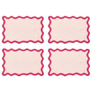 Sets de table CHICHI - Lot de 4 Lin / Coton - Rose