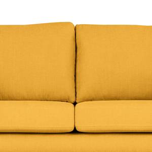 3-Sitzer Sofa BILLUND Baumwollstoff Vele: Senfgelb - Buche Hell