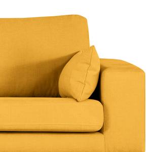 Canapé 3 places BILLUND Tissu Vele: Jaune moutarde - Hêtre clair