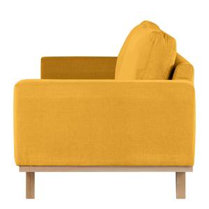 Fauteuil BILLUND Tissu Vele: Jaune moutarde - Hêtre clair