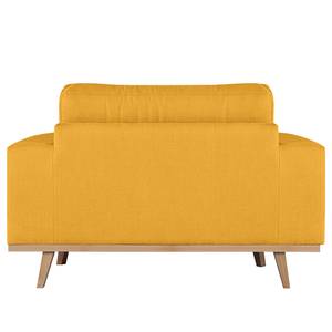 Fauteuil BILLUND Tissu Vele: Jaune moutarde - Hêtre clair