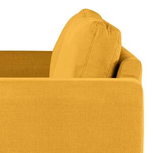 Fauteuil BILLUND Tissu Vele: Jaune moutarde - Hêtre clair