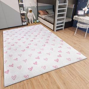 Kinderteppich Hearts Polypropylen - Pink - 160 x 235 cm