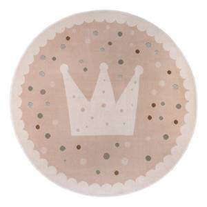 Kinderteppich Crown Jute / Polypropylen - Beige - Durchmesser: 100 cm