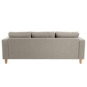 Ecksofa MAISON 2-Sitzer mit Longchair Webstoff - Webstoff Inas: Cappuccino - Longchair davorstehend links