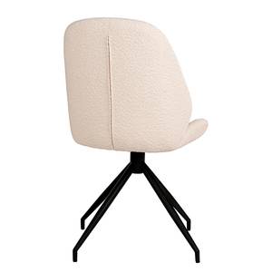 Chaises Kopervik (lot de 2) Acier - Blanc laine - Bouclé