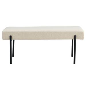 Banc capitonné Swindon Acier - Blanc - Bouclé